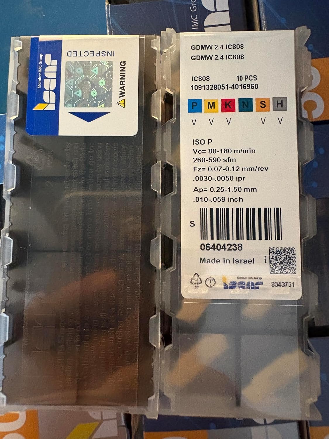 GDMW2.4 IC808 /Industrial indexable Carbide Inserts 10 Pcs