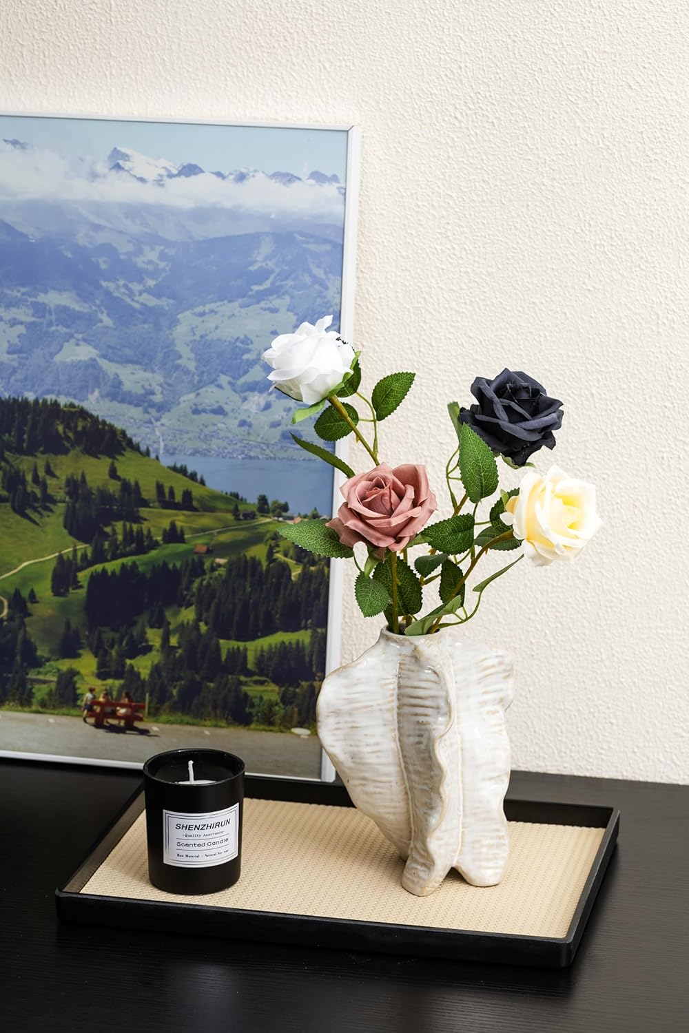 Handmade Ceramic Vase for Dried Flowers - Modern Home Decor, Rustic Table Centerpiece, Small Decorative Vase for Pampas Grass & Preserved Bouquets. - Image 4