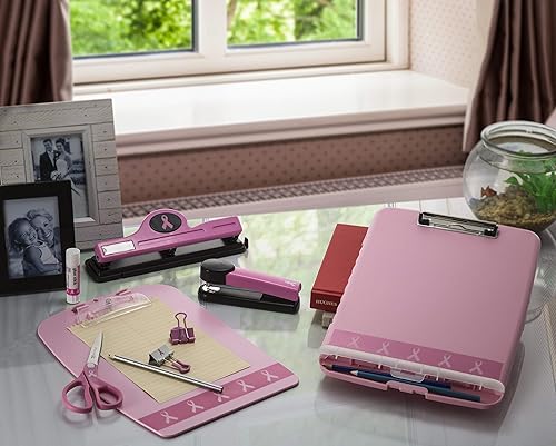 Miniatura 3 de Officemate Caja de almacenamiento portapapeles, Rosado