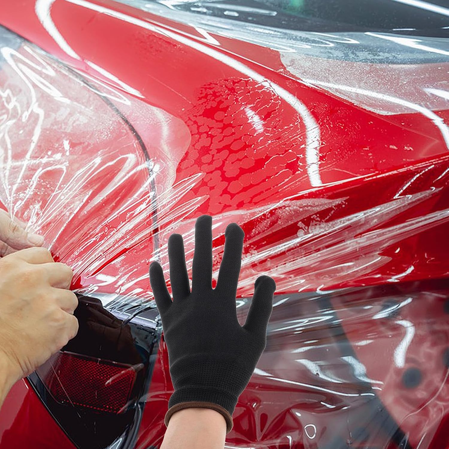 Garneck Car Body Wrap Gloves 1 Pair Vehicle Protection Film Gloves Auto Body Film Sheet Tools Reusable for Vehicle Accessory and Vinyl Wrap Applications