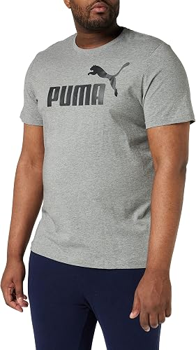 PUMA Men's ESS LOGO TEE, Medium Gray 