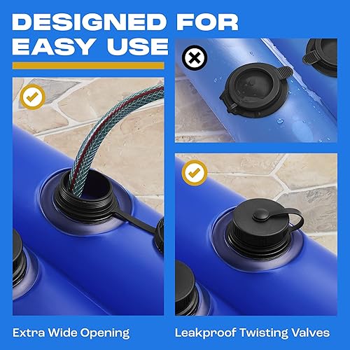 Miniatura 4 de Tubos de agua de doble cámara de 10 pies para cubierta de piscina (paquete de 5), PVC extra duradero de 0.016 in (calibre 27), bolsas de agua para