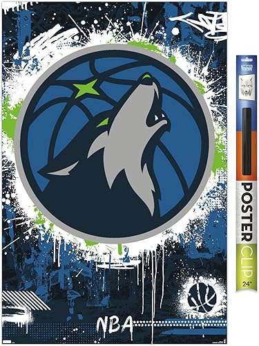 Trends International NBA Minnesota Timberwolves - Póster de pared con logotipo Maximalist 23