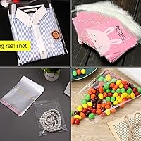 Vista 5 de Bolsas de celofán resellables grandes de 14 x 20 pulgadas, 100 unidades, bolsas transparentes autosellantes para productos de embalaje, bolsas