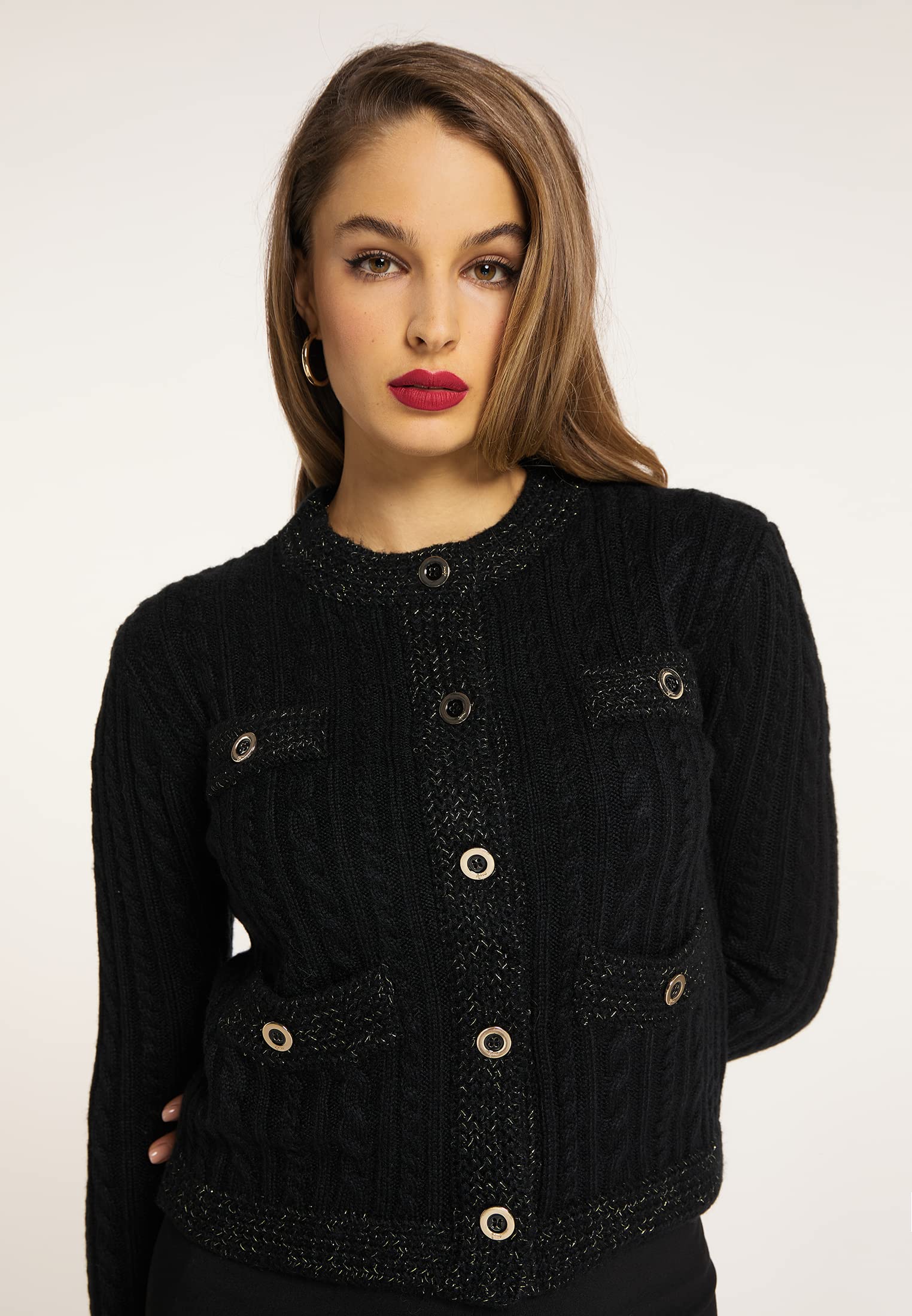 IMANE Maglione Cardigan Donna