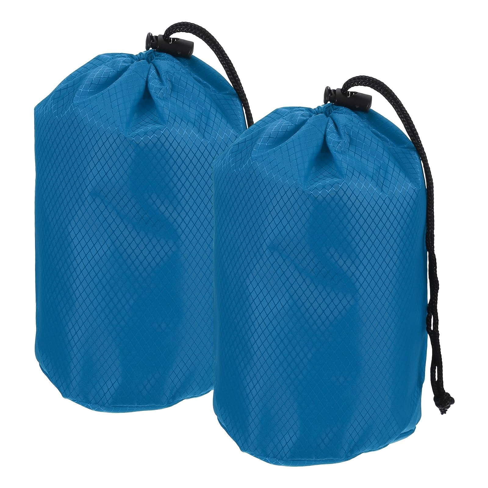 YELARXI Stuff Sack, Waterproof Ditty Bags Storage Sacks Portable Outdoor Ultralight Drawstring Dry Stuff Bag Gear with Toggle 4x8In & 2 Pack & Sea Blue for (Backpacking Camping Hiking)
