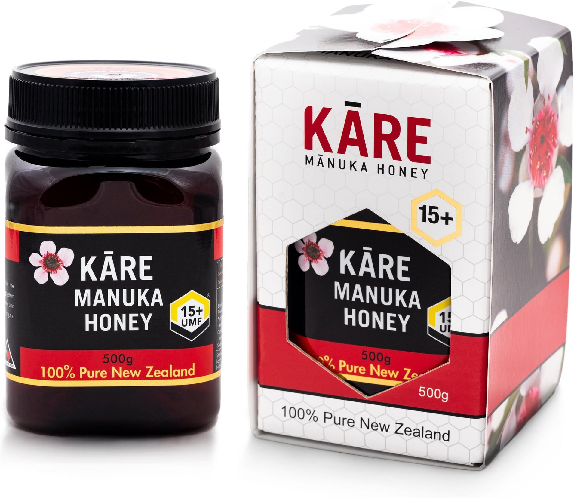 KARE Manuka Honey, Certified UMF 20+ (17.6 oz) 100% Pure, Raw & Unpasteurized Premium New Zealand Manuka Honey, Gift Box, MGO 830+