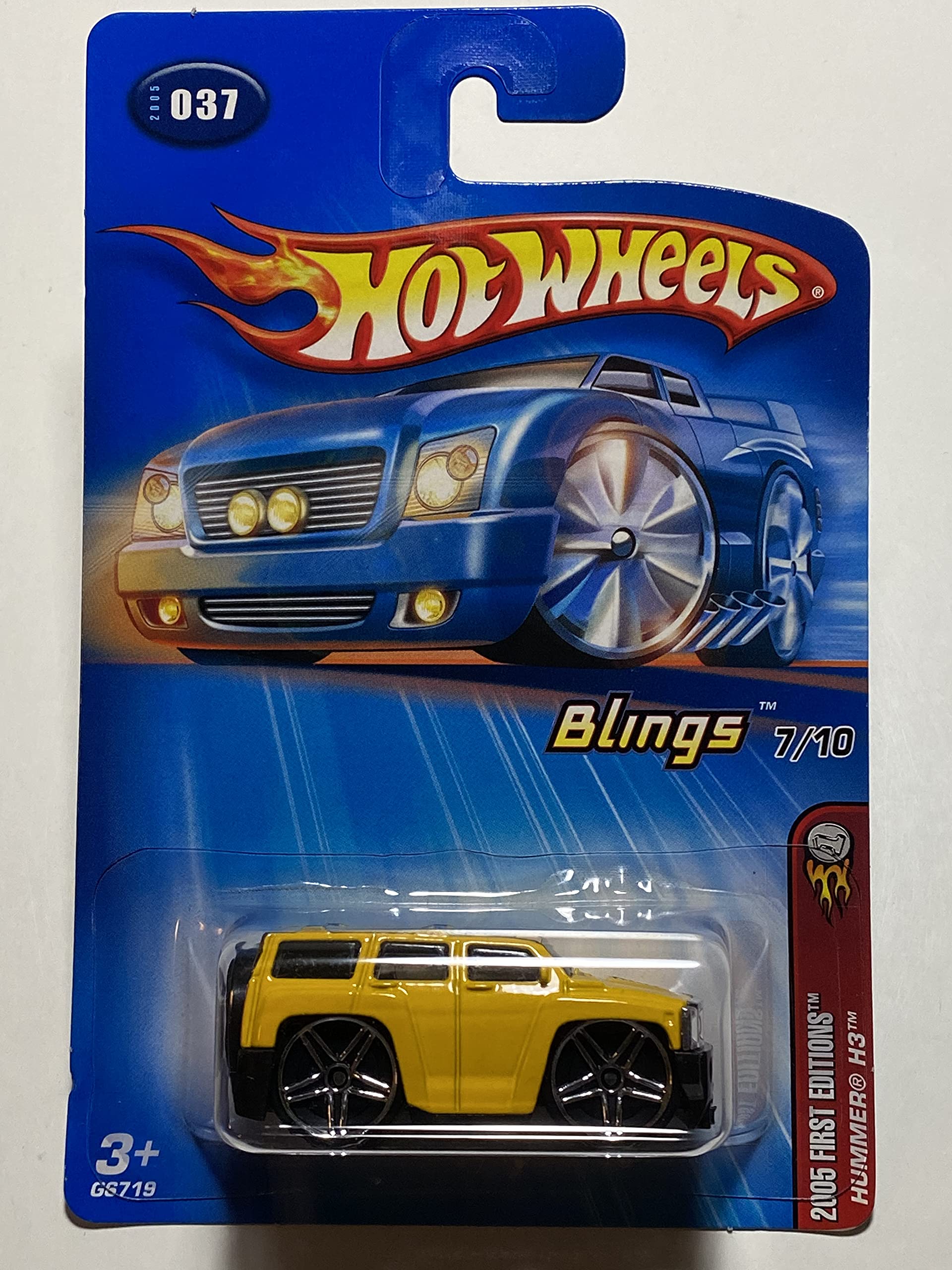 Hot Wheels - 2005 - Hummer H3 - 7 of 10 Cars - Yellow - First