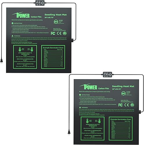Vista 17 de iPower Alfombrilla térmica duradera e impermeable para plántulas, almohadilla hidropónica cálida para un inicio eficiente de semillas, uso