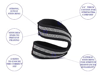 Figure 8 Straps for Deadlift, Weight Lifting, Shrugs, and Weightlifting. Heavy Duty Cotton, Wrist Straps for Men, Women, Weight Lifting, Deadlifts - Deadlifting Straps (Black, Medium:)