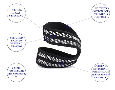 Figure 8 Straps for Deadlift, Weight Lifting, Shrugs, and Weightlifting. Heavy Duty Cotton, Wrist Straps for Men, Women, Weight Lifting, Deadlifts - Deadlifting Straps (Black, Medium:)