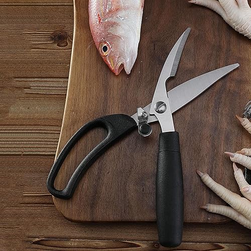 Miniatura 5 de Tijeras de cocina Tijeras de cocina con cerradura Cortador de alimentos multifuncionales afilado Tijeras de corte Tijeras de corte para aves de
