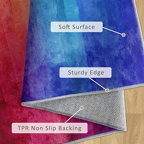 Miniatura 33 de Alfombras coloridas para entrada de 2 x 3 pulgadas, diseño de arte abstracto de fuegos artificiales, tapete para puerta de interior, tapete colorido