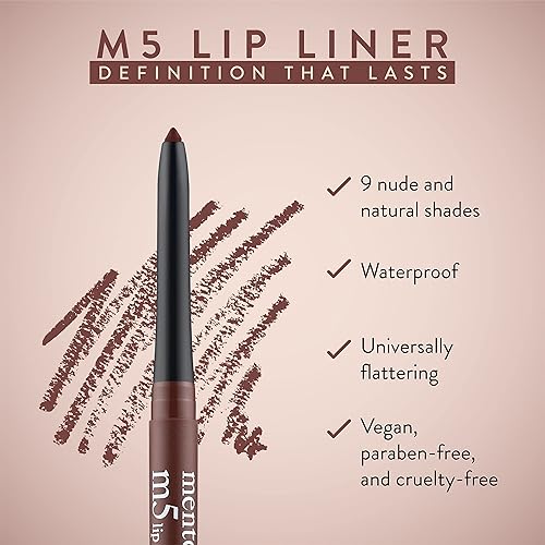 Vista 43 de Mented Cosmetics - Delineador de labios para mujer, lápiz labial marrón oscuro, delineador de labios impermeable, vegano + maquillaje libre de Rosa