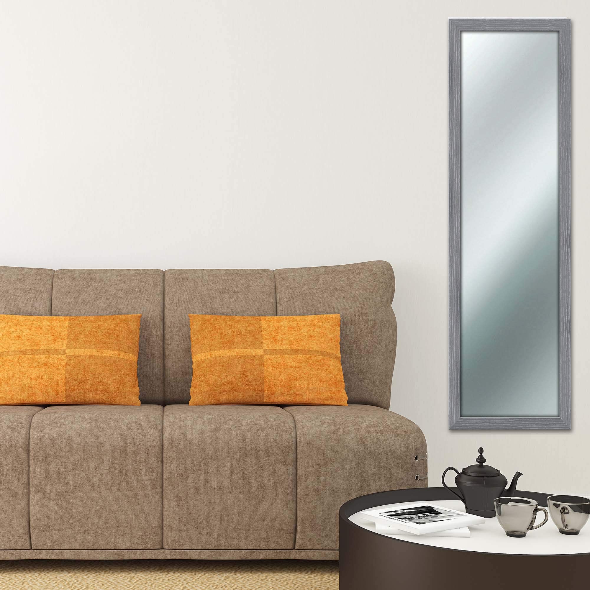 Espejo de pared Mirror Shabby Chic, 40 x 125 cm, color gris