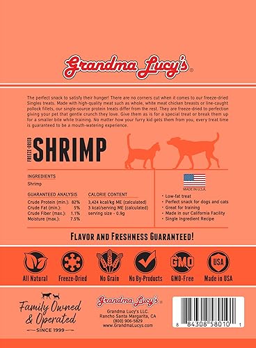 Miniatura 2 de grandma lucys Singles Shrimp Pet Treats - 065 oz