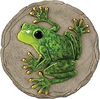 Vista 2 de Spoontiques - Decoración de jardín - Piedra de paso del granjero de ranas - Piedra decorativa para jardín