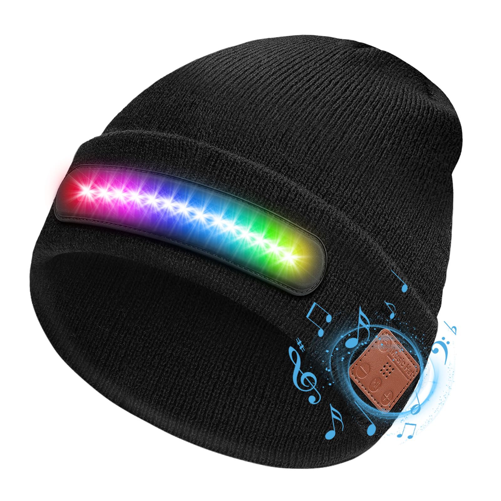 ZOOI Geschenke für Männer, Geburtstagsgeschenk Gadgets für Männer, Geschenke für Papa, Ostergeschenke Erwachsene, Vatertagsgeschenk für Papa, Männergeschenk, RGB Bluetooth Beanie Mütze mit Licht