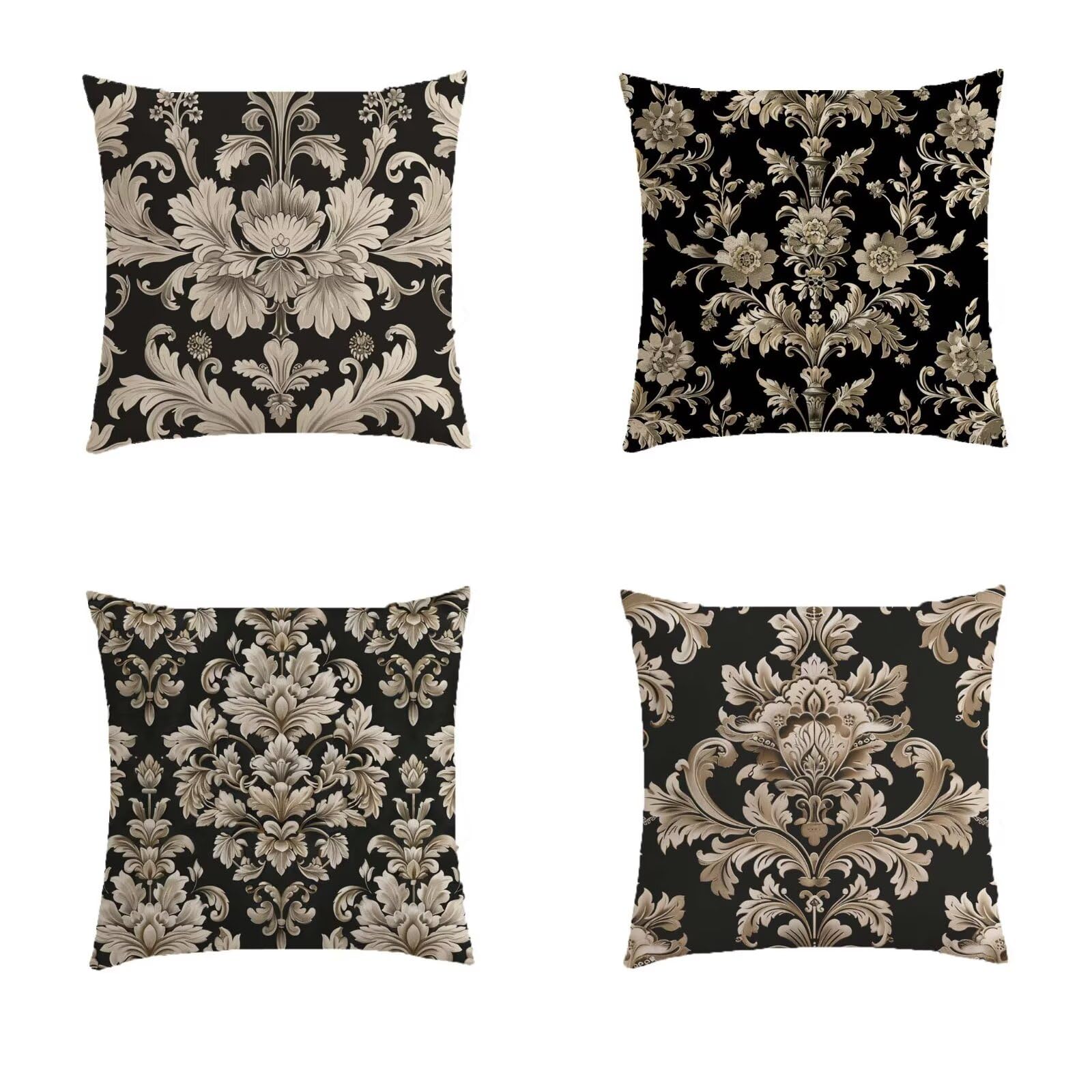 Housse de Coussin 80x80cm pour Rénover un Salon de Jardin Extérieur Bohème fatigué (Lot de 4)