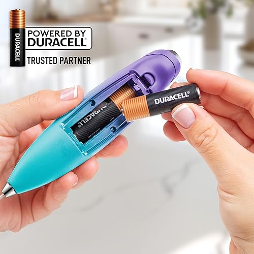 Miniatura 4 de Zulay Kitchen - Espumador de leche de mano con pilas AA Duracell batidora de bebidas resistente para café, latte, capuchino y más, color aurora