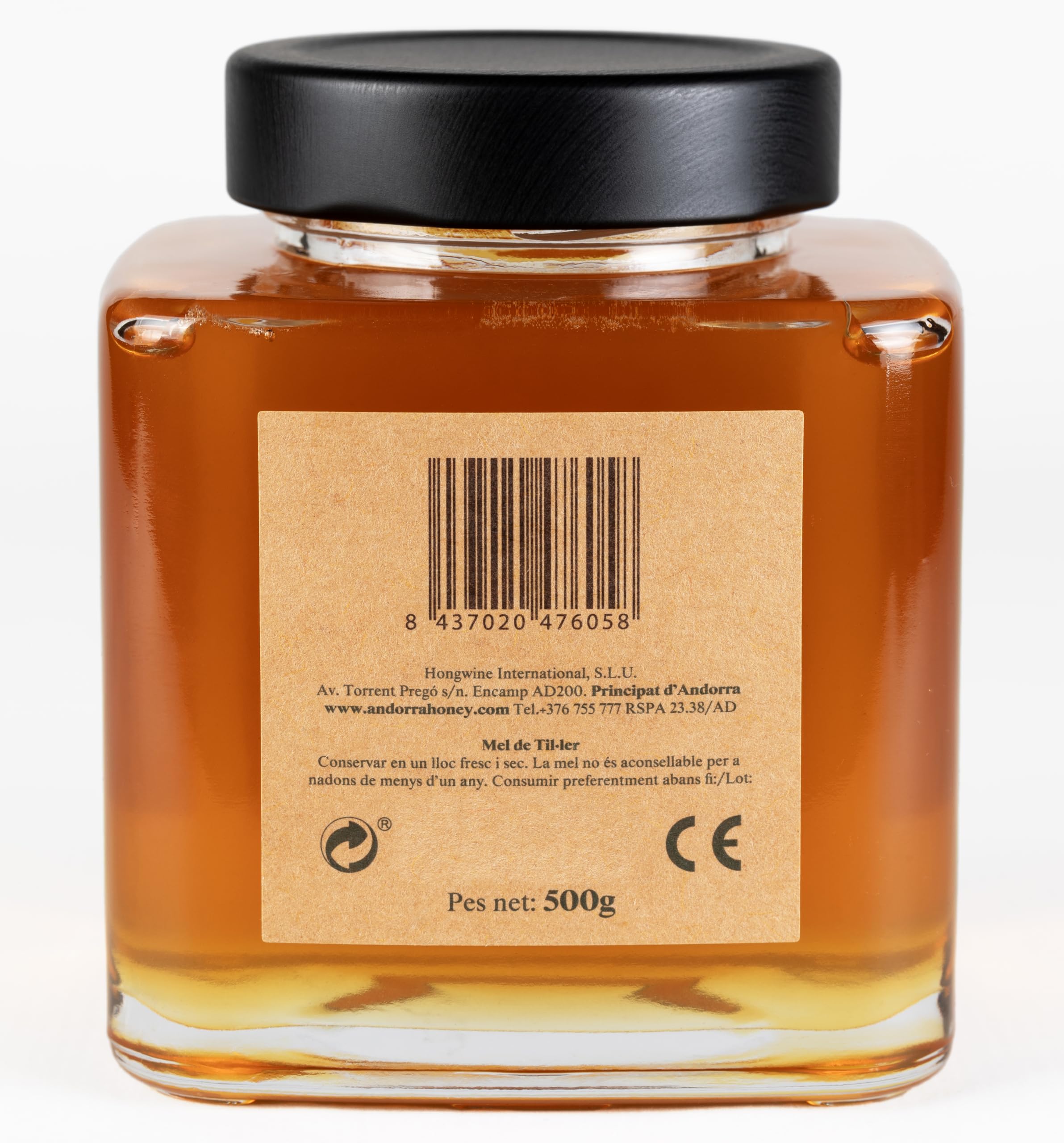 Le Souffle d'Adore Sélection | Miel de Tilleul 100% Naturel – Cru et Non Pasteurisé – Pur, Crémeux et Doux – Sans Sucre ni Additifs – Pot en Verre Premium 500 g – Cadeau Gourmet