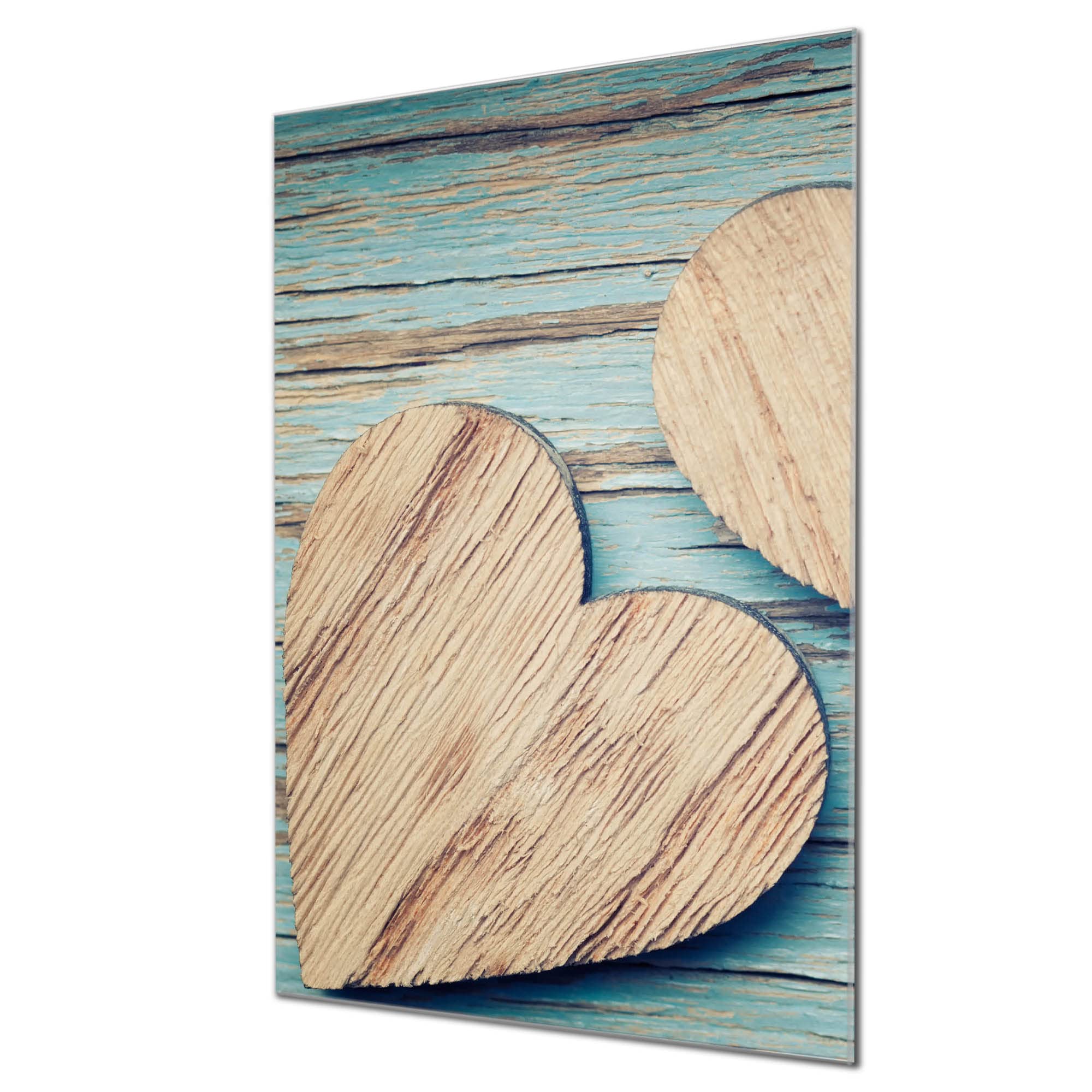 banjado Glas Magnettafel 30x45 in Holzoptik, beschreibbares Memoboard