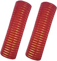 Vista 1 de 2 rollos de cinta de poliéster de malla decorativa con lámina metálica, 10 pulgadas x 30 pies, cada rollo para coronas, guirnaldas, manualidades