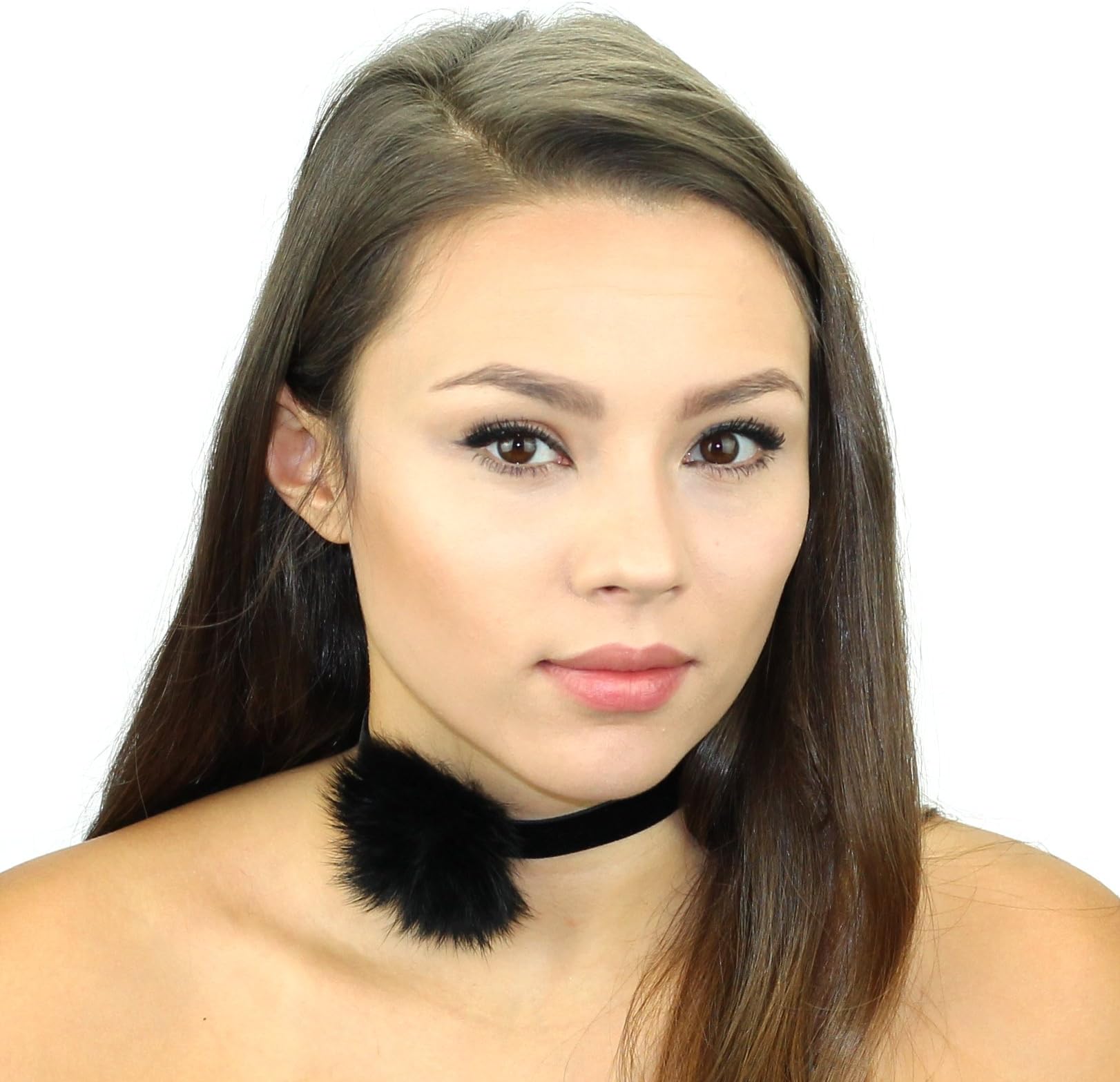 Kristin Perry Pom Pom Velvet Choker Necklace