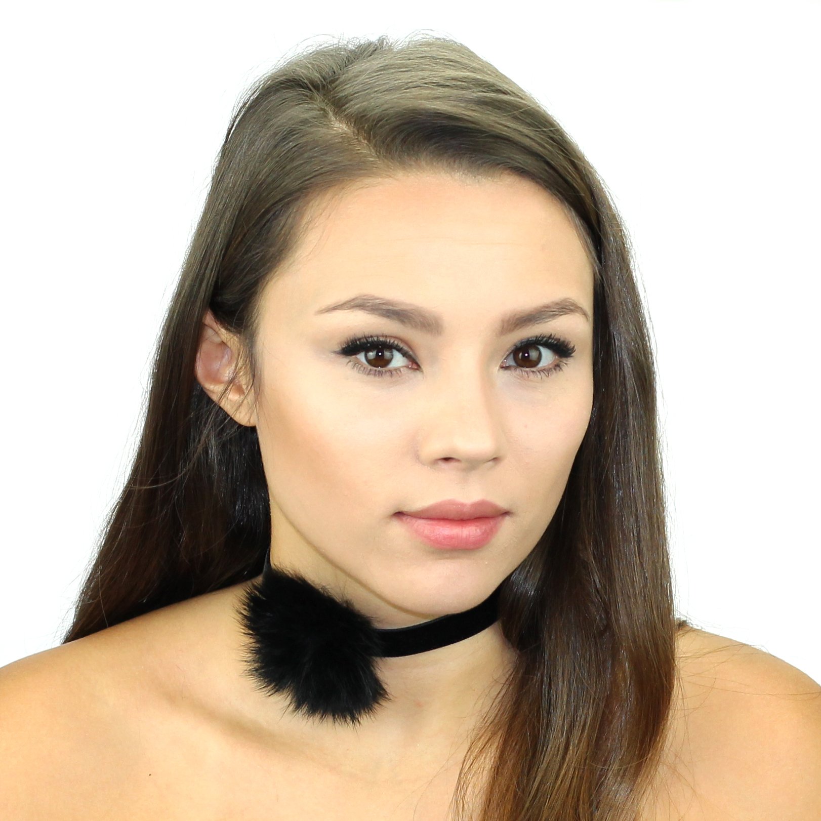 Kristin Perry Pom Pom Velvet Choker Necklace