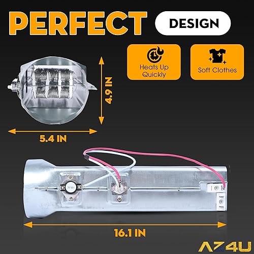 Miniatura 2 de AZ4U Conjunto de elemento calefactor de secadora sustituye a LG DLE3777E DLE4970W DLE5955W DLE2350W DLEX2650W DLE4801W DLEX2655V DLE3170W DLE2250W
