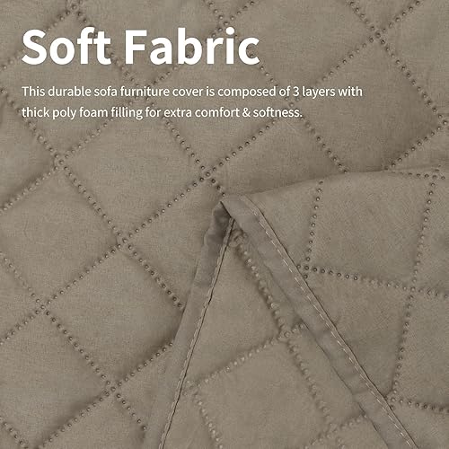 Miniatura 5 de ISSUNTEX Fundas de sofá modular para perros, funda reversible en forma de L, resistente al agua, protector de furinture para niños y mascotas (L,