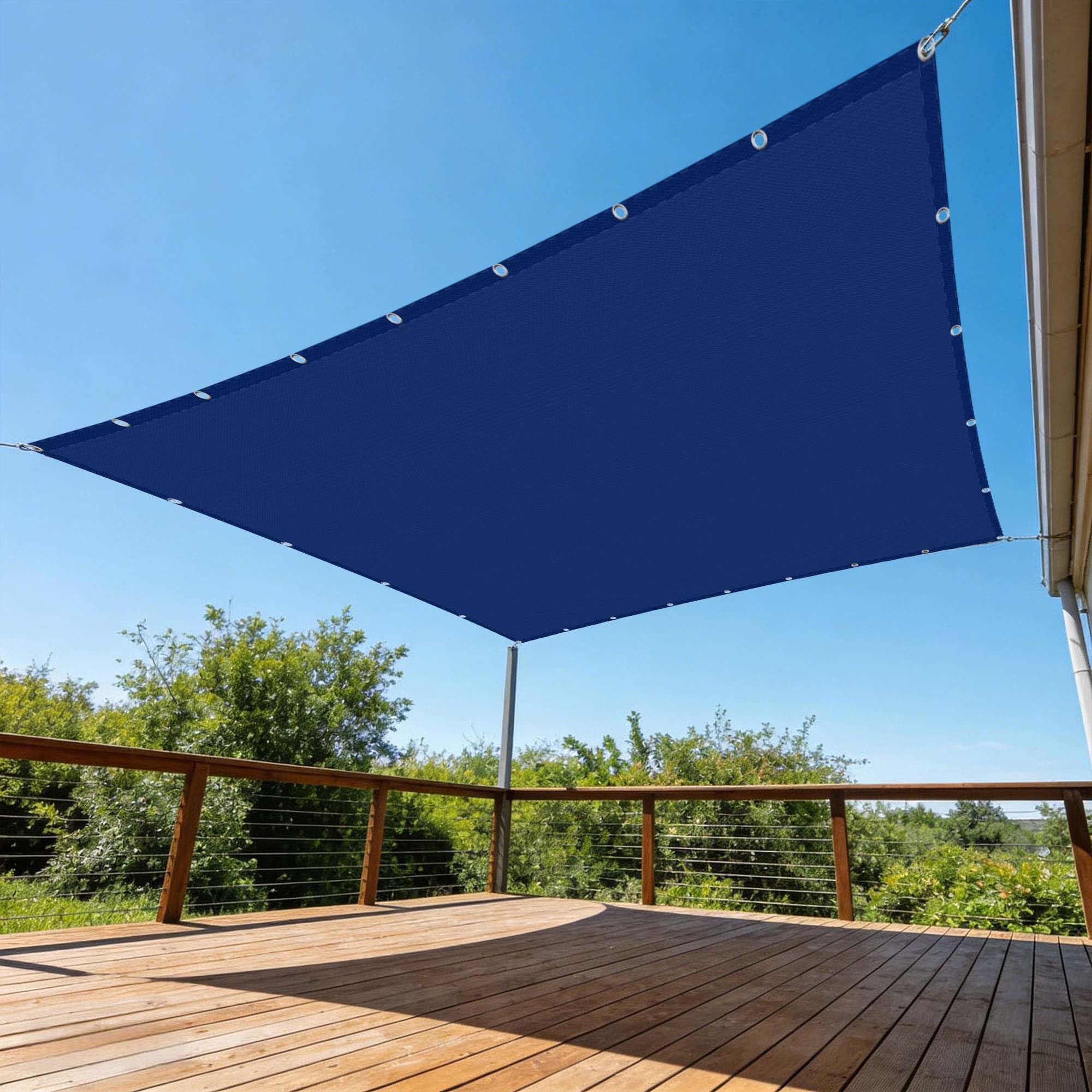 Toile d'ombrage rectangulaire 1.8x2.4 m avec voile de paresol contre le vent