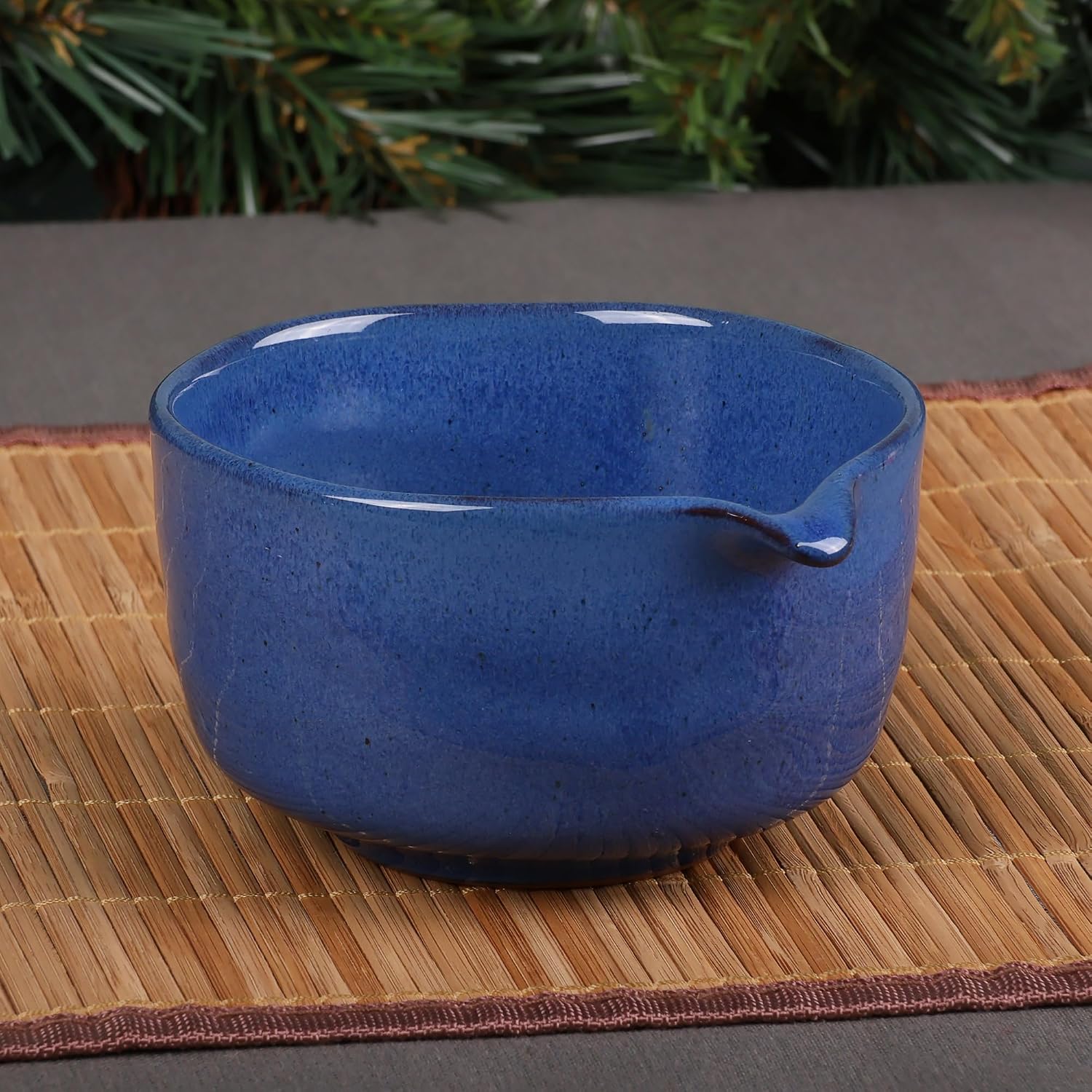 BambooMN Matcha Traditional Tea Bowl - Medium Blue - 1 Piece