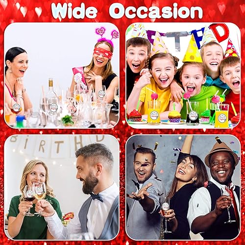 Miniatura 5 de Zonon 600 calcomanías de bebida para tazas, botellas de agua, etiquetas en blanco para bebidas pertenecientes a calcomanías para recepción de boda,