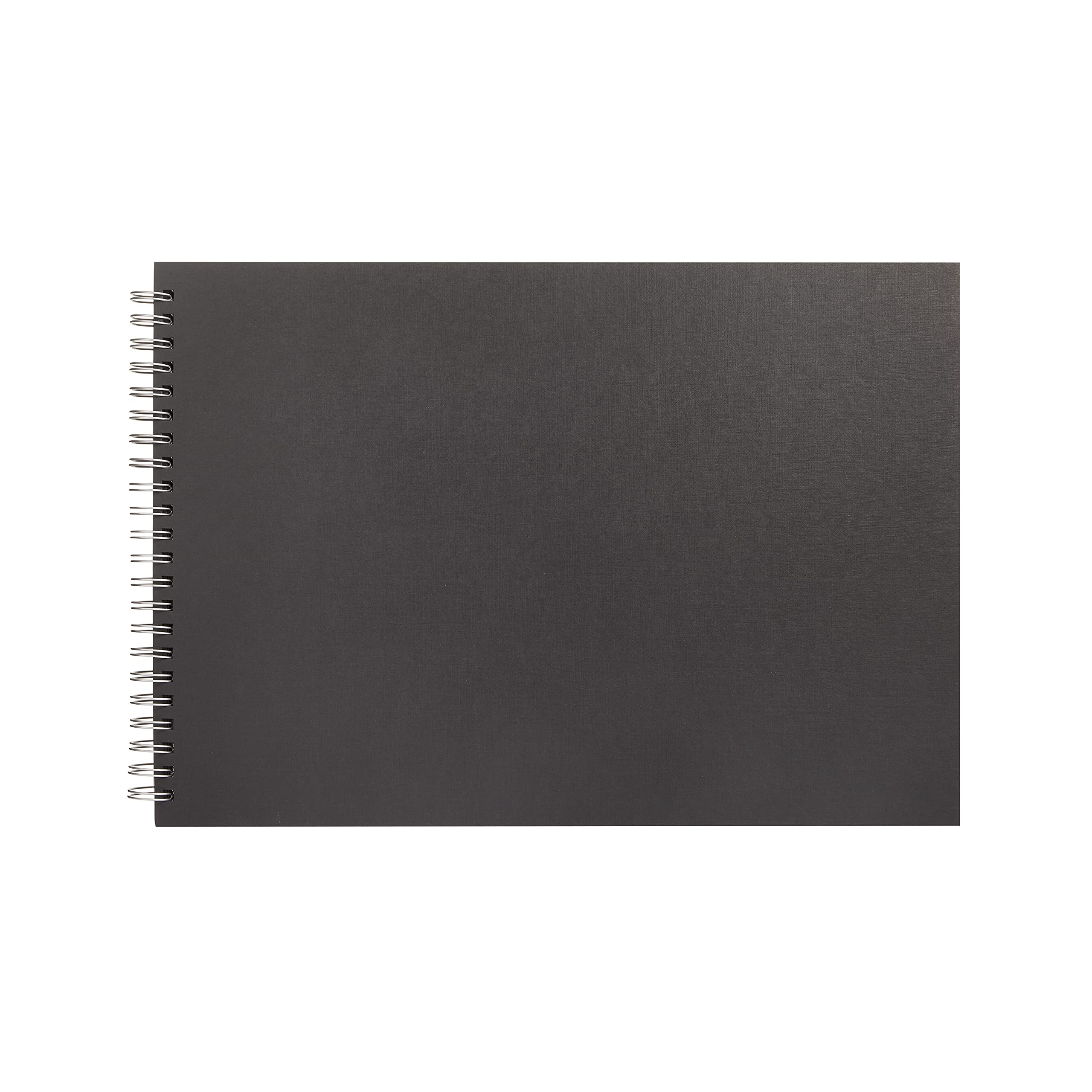 Daler-Rowney Ebony lekko teksturowany, 160 g/m², A3, szkicownik w twardej oprawie, spirala, 40 czarnych arkuszy, idealny dla profesjonalnych artystów