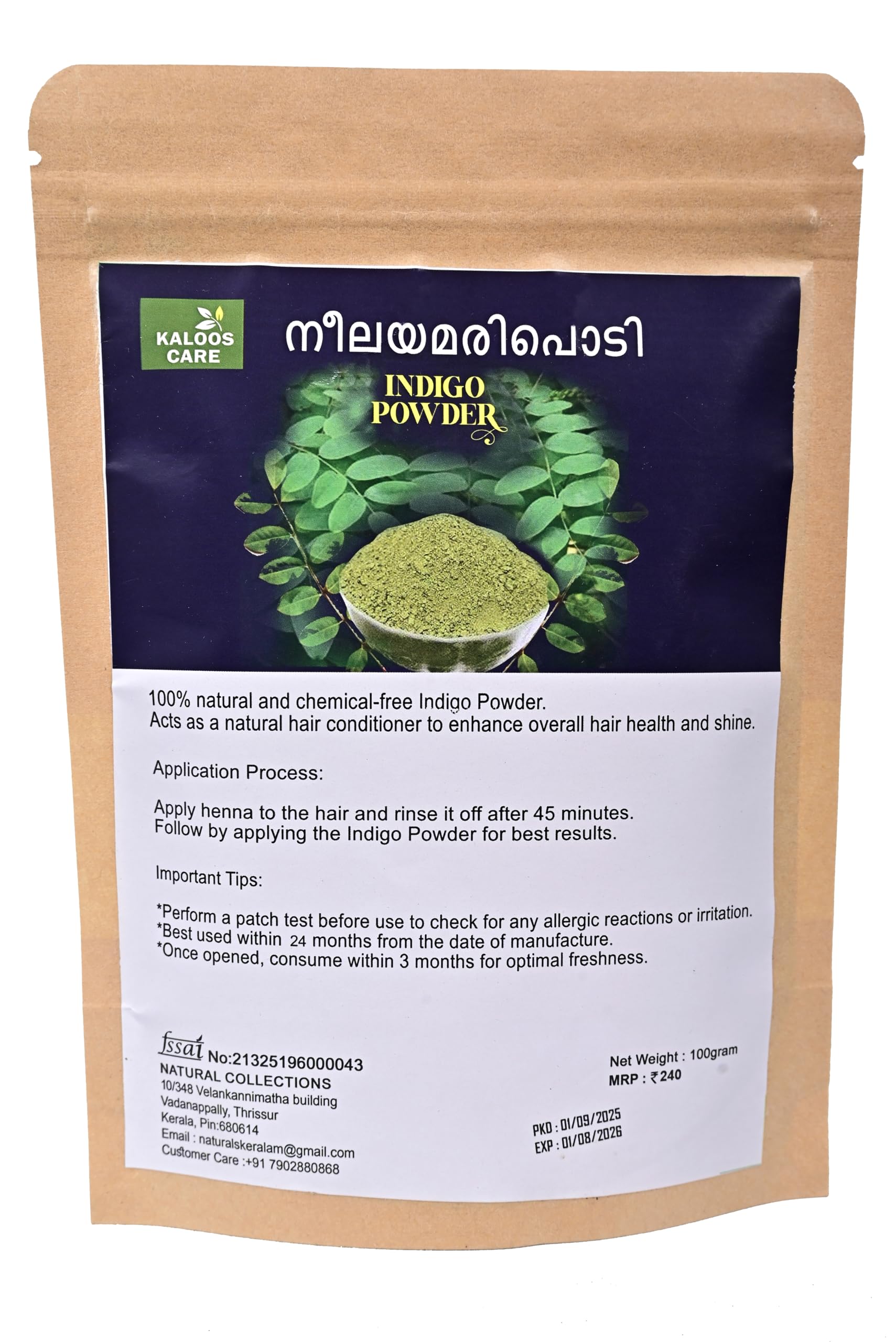 KALOOS CARE Indigo Powder 100gm / Neelayamari Powder 100gm-picture-34