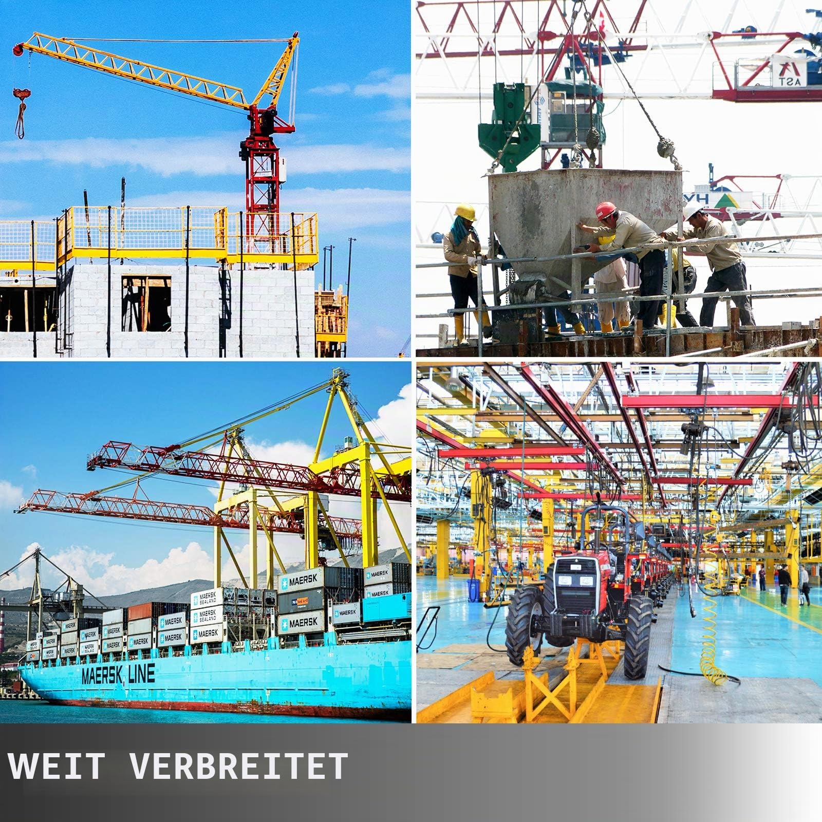 VEVOR Seilzug bis 1600 kg Kapazität mit 20 m Seil Forstseilwinde mit bremse zum Ziehen Spannen und Heben Handseilwinde Seildurchmesser 11 mm maximale Reiselast 2400 kg