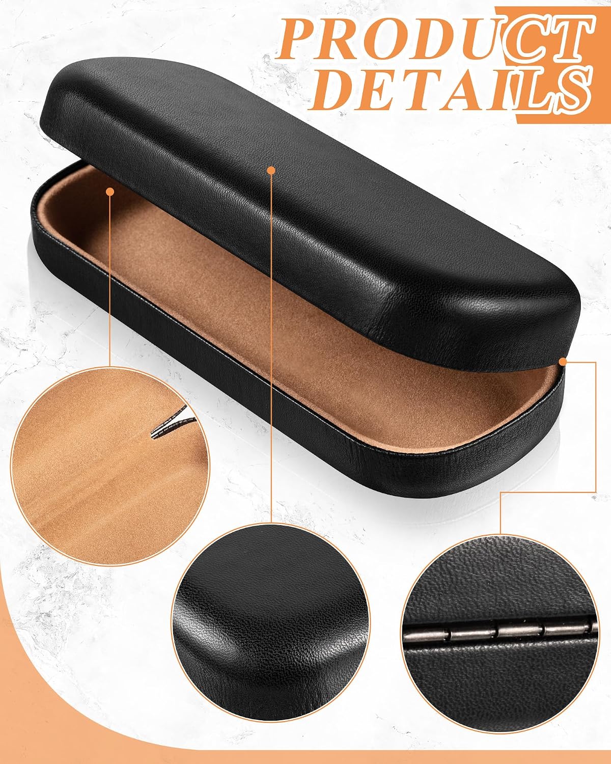 Frienda Hard Shell Glasses Case Portable Hard Eyeglasses Case Pocket Size for Sunglasses for Men Women Student