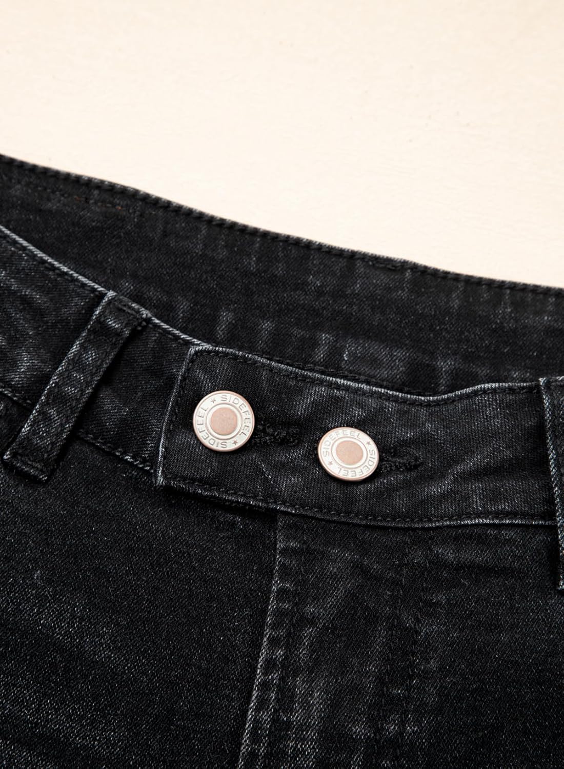 Sidefeel Women’s Wide Leg Jeans High Waisted Stretchy Front Seam Denim Pants