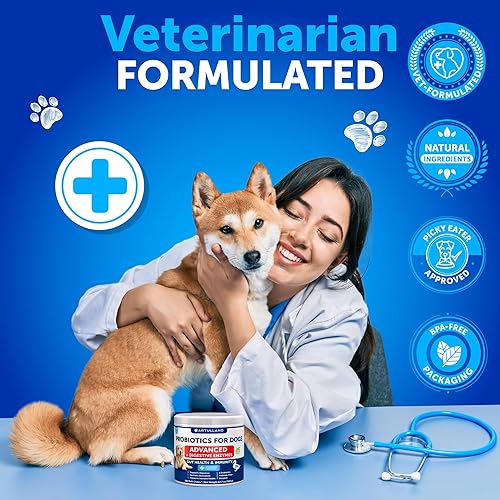 Miniatura 6 de Probióticos para Perros - Apoyo para la Salud Intestinal, Picor en la Piel, Alergias, Inmunidad, Equilibrio de Levadura - Probióticos para Perros y