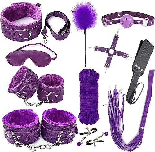 Miniatura 8 de Juego de cuero para ciegas de sujeción sexual para mujeres, kit de bondage esposas sexuales, vendados y esposas para juegos sexuales, cuerda de