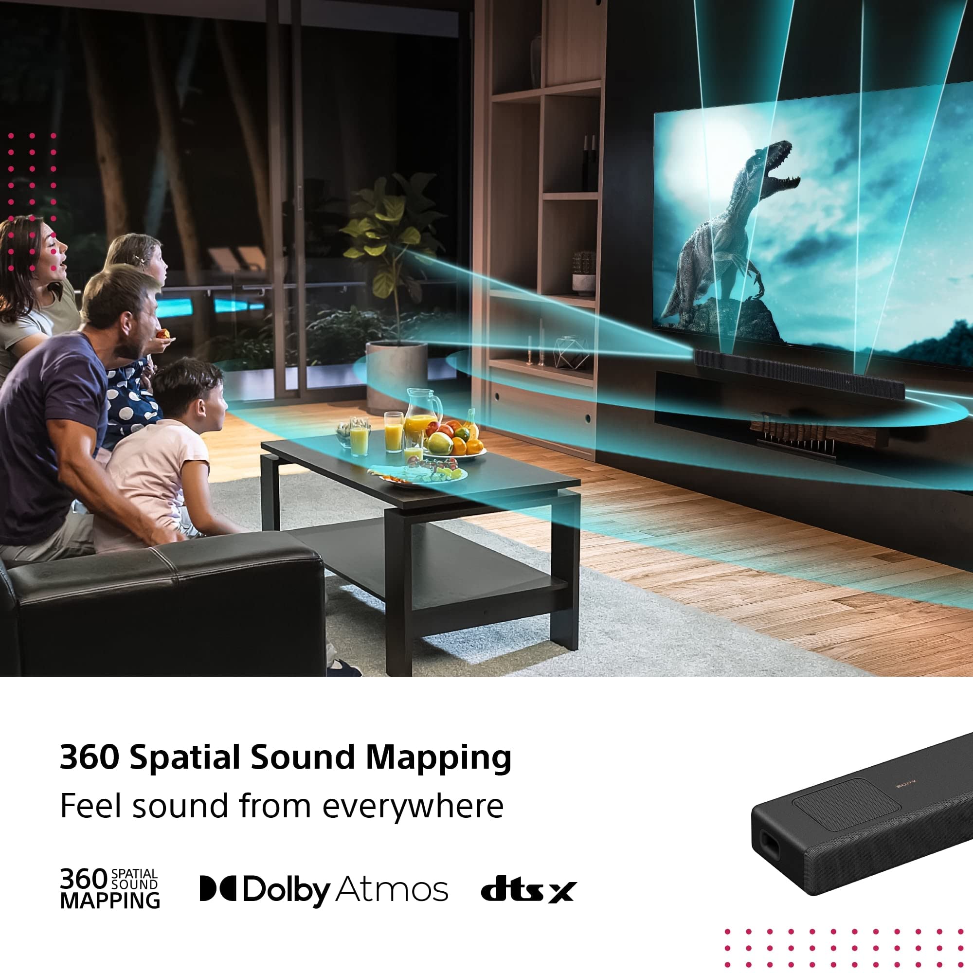 Sony HT-A5000 5.1.2 ch 450W Dolby Atmos Soundbar for TV with built