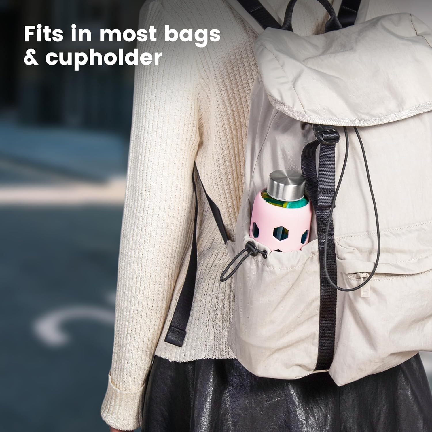 Glass Juice Bottles with Lids and Silicone Sleeves 18 oz, 4-Pack Reusable Clear Glass Water Bottles with Stainless Steel Airtight Cap for Juicing, Refrigerator, BPA Free Leak-Proof Drinking Jar - Image 8