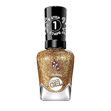 ✨ Holiday Nails Done Right! ✨ Sally Hansen Miracle Gel™  - Gold Glitter  💅