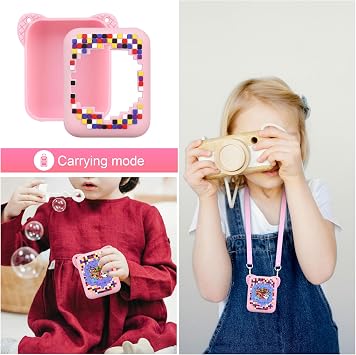 RAIALL Bitzee İnteraktif Oyuncak Dijital Evcil Hayvan için Silikon Kapak Kılıfı, Çocuklar için Koruyucu Sanal Elektronik Evcil Hayvan Oyun İpi Erkek ve Kız Çocuklar için Silikon Tutucu, Taşınabilir