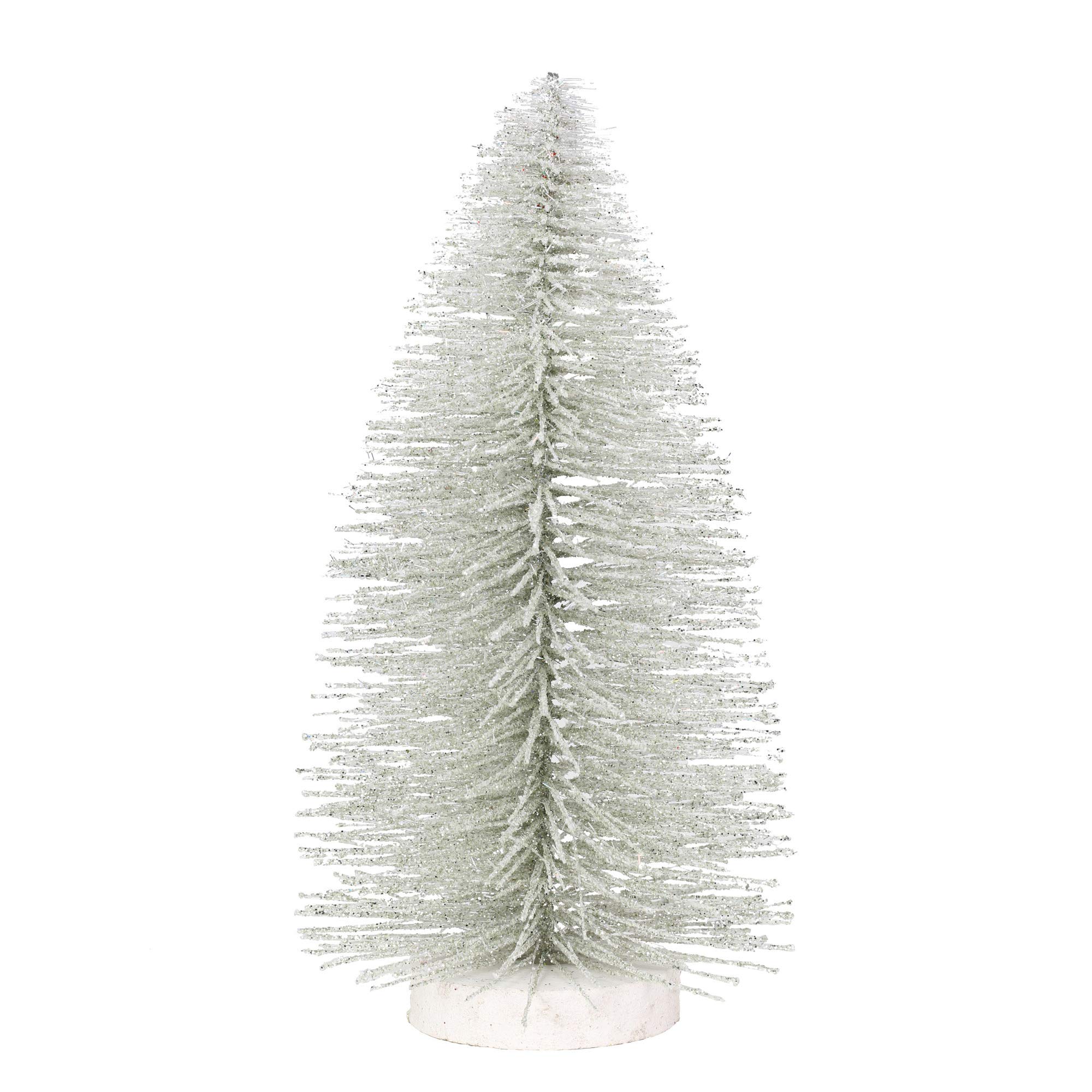 Department 56 Christmas Basics Glitter Tree Figurine, 8.7 Inch, Silver