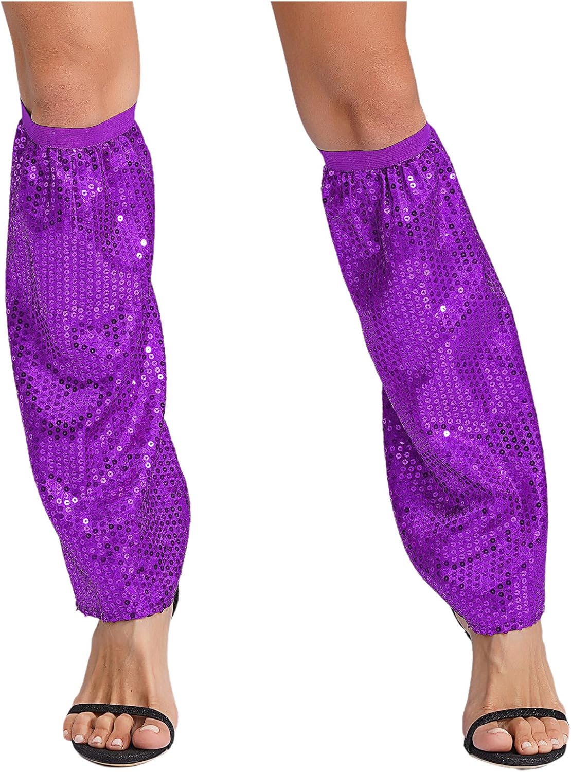Women's Sequin Leg Warmers Glittering Comfy Party Leg Sleeves Fashion Show Accessories