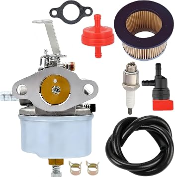 632230 Carburetor Compatible with Tecumseh 631828 632272 632230 631067 631067A H30 H50 HH70 H60 HH60 5HP 6HP 4 Cycle Engines, Carb for Troy Bilt Horse Tiller Parts with 30727 Air Filter