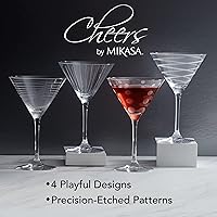 Vista 7 de Mikasa - Juego de 4 copas de martini de 10 onzas, de la colección Cheers