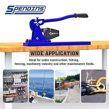 SPENDINS 24 Inch Bench Swaging Cutting Tool, Wire Rope